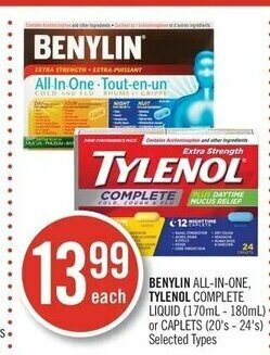 Shoppers Drug Mart Benylin all-in-one offer