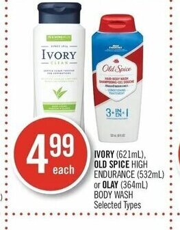 Shoppers Drug Mart Ivory body wash 621ml offer
