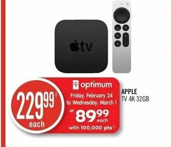Shoppers Drug Mart Apple TV 4K 32gb offer