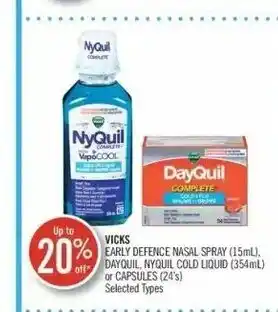 Shoppers Drug Mart Vicks early defence nasal spray 15ml offer