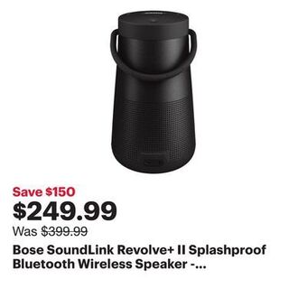 Best Buy Bose soundlink revolve+ ii splashproof bluetooth wireless speaker - triple black offer