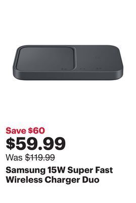 Best Buy Samsung 15w super fast wireless charger duo offer