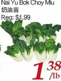Tone Tai Supermarket Nai yu bok choy miu offer