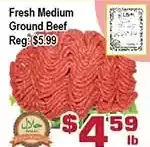 Top Food Supermarket Fresh medium ground beef offer