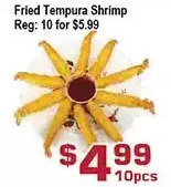Top Food Supermarket Fried tempura shrimp offer