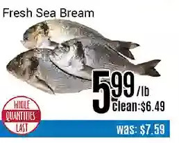Nations Fresh Foods Fresh sea bream offer