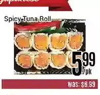 Nations Fresh Foods Spicy tuna roll offer