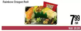 Nations Fresh Foods Rainbow dragon roll offer