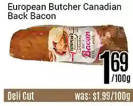 Nations Fresh Foods European butcher canadian back bacon offer