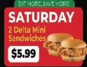 Ample Food Market 2 delta mini sandwiches offer