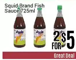 Nations Fresh Foods Squid brand fish sauce offer