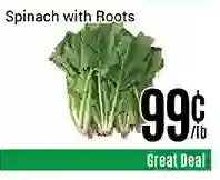 Nations Fresh Foods Spinach with roots offer
