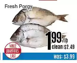 Nations Fresh Foods Fresh porgy offer