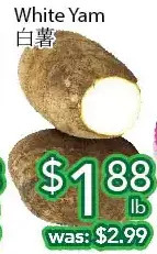 Ample Food Market White yam offer
