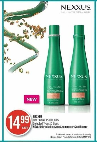 Shoppers Drug Mart Nexxus hair care products offer