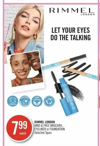 Shoppers Drug Mart Rimmel london kind & free mascara offer