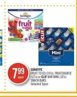Shoppers Drug Mart Sunrype fruit to go 24's offer