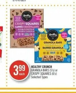 Shoppers Drug Mart Healthy crunch granola bars 5's offer