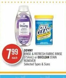 Shoppers Drug Mart Downy rinse & refresh fabric rinse 754ml offer