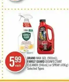Shoppers Drug Mart Drano max gel 900ml offer