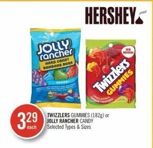 Shoppers Drug Mart Hershey twizzlers gummies 182g offer
