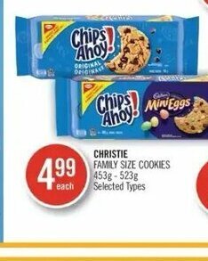 Shoppers Drug Mart Christie family size cookies 453g offer