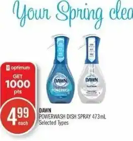 Shoppers Drug Mart Dawn powerwash dish spray 473ml offer