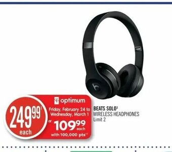 Shoppers Drug Mart Beats solo wireless headphones offer