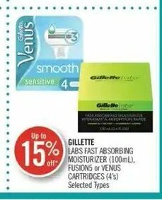 Shoppers Drug Mart Gillette labs fast absorbing moisturizer 100ml offer