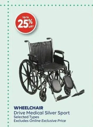 Shoppers Drug Mart Wheelchair drive medical silver sport offer