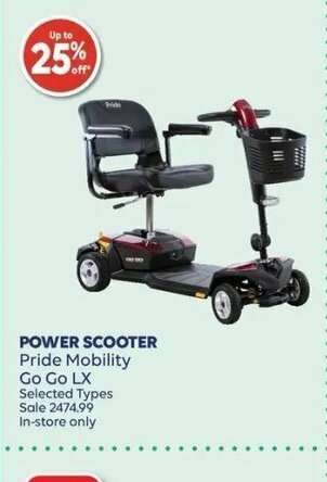Shoppers Drug Mart Power scooter pride mobility go go lx offer