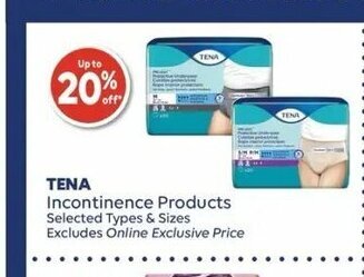 Shoppers Drug Mart TENA incontinence products offer