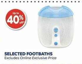 Shoppers Drug Mart Selected footbaths offer