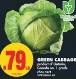 No Frills Green Cabbage offer