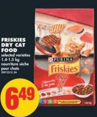 No Frills Friskies Dry Cat Food 1.4-1.5 kg offer