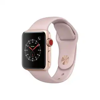 Best Buy Refurbished (good) - apple watch series 3 (gps + cellular) - 38mm - gold aluminum case - pink sand sport band offer