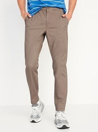 Old Navy Slim taper built-in flex pull-on chino pants for men offer