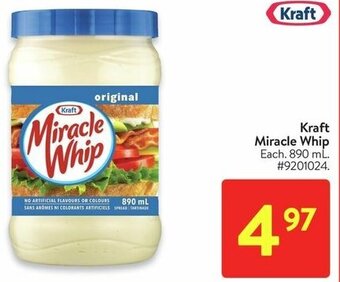 Walmart Kraft Miracle Whip 890 ml offer