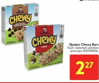 Walmart Quaker Chewy Bars offer