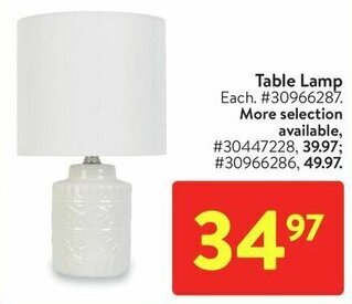 Walmart Table Lamp offer