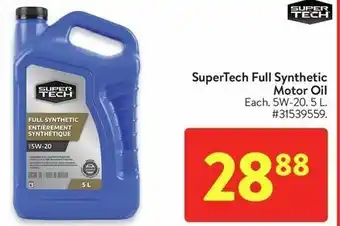 Walmart SuperTech Full Synthetic Motor Oil 5W-20.5L offer