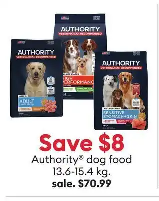 Petsmart Authority® dog food offer