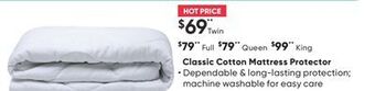 Sleep Country Classic cotton mattress protector offer
