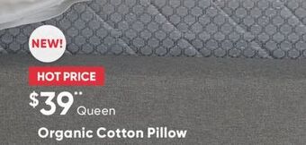 Sleep Country Organic cotton pillow offer