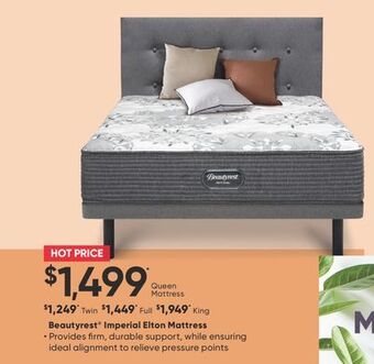 Sleep Country Beautyrest® imperial elton mattress offer