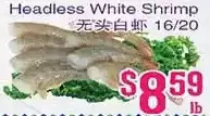 Grant's Foodmart Headless white shrimp offer