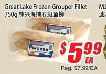 Great Lake Frozen Grouper Fillet 750 gram