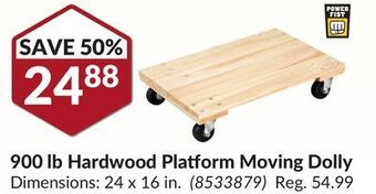 Princess Auto 900 lb hardwood platform moving dolly offer
