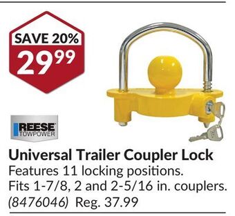 Princess Auto Universal trailer coupler lock offer