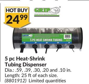 Princess Auto 5 pc heat-shrink tubing dispenser offer